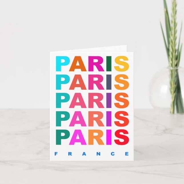 Paris France Note Card (Front)