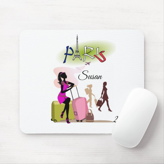 Paris France Pad Souris Vacances ! Tapis de souris (Avec souris)