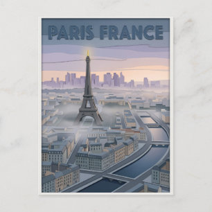 Paris France Paper Cut-Out Art Postcard
