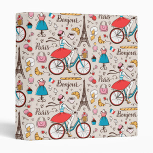 Paris France Pattern Binder