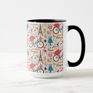 Paris France Pattern Mug