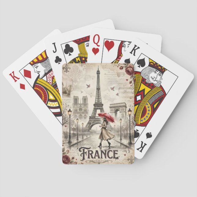 Paris France Playing Cards (Back)