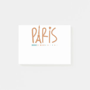 Paris france post-it notes