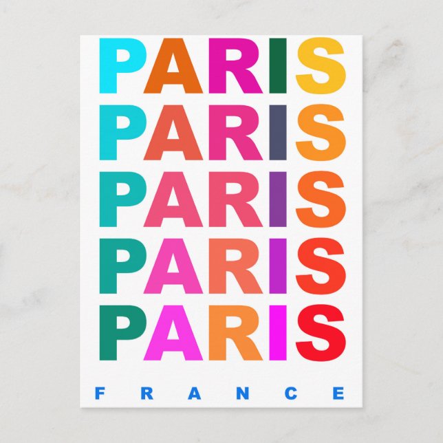 Paris France Postcard (Front)