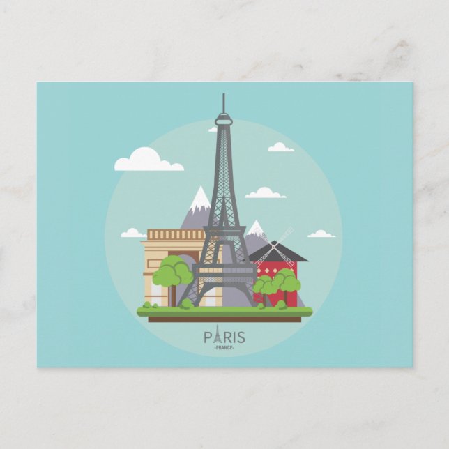 Paris France  Postcard (Front)