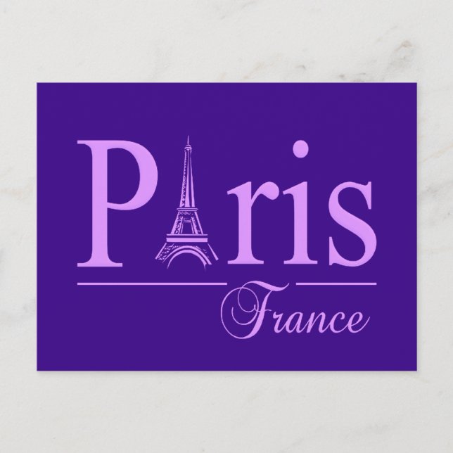 Paris France postcard, customize Postcard (Front)