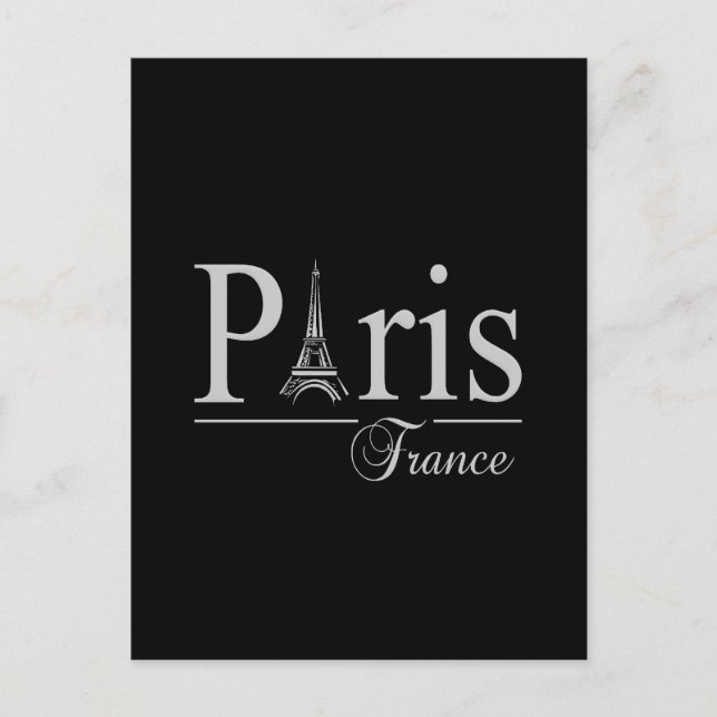 Paris France postcard, customize Postcard (Front)
