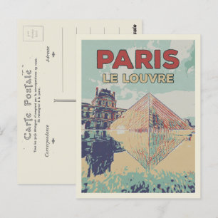 Paris France Pyramid of the Louvre Postcard
