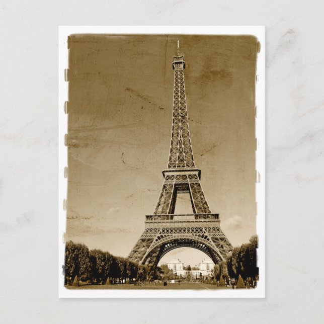 paris france retro postcard (Front)
