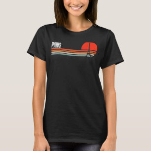 Paris France Retro VIntage Sunset Beach 70s 80s T-Shirt