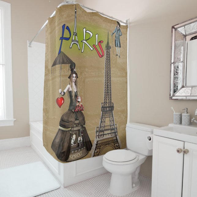 Paris France, Rideau de douche (En situation)