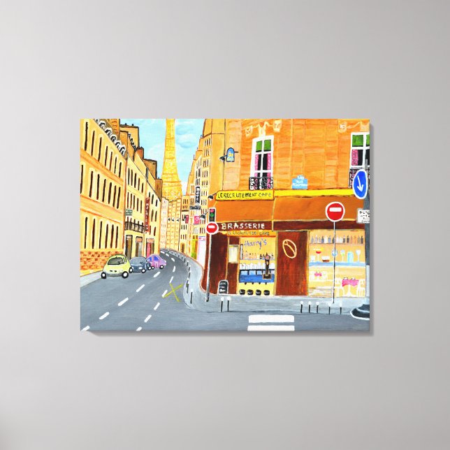 Paris France, Rue. St. Dominique Canvas Print (Front)