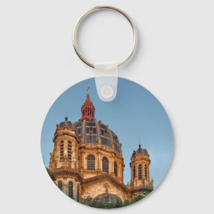 Paris France Saint Augustin Landmark Historic Sky Keychain