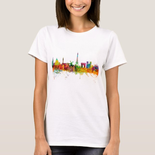 Paris France Skyline T-Shirt (Front)