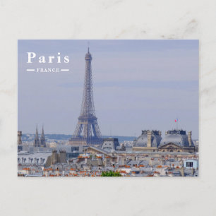 Paris France Skyline with Iconic Eiffel Tower Holiday Postcard