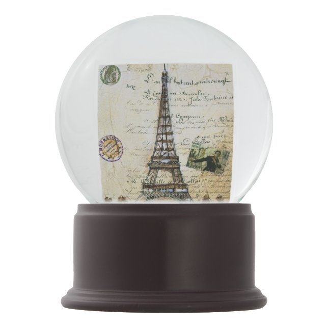 Paris France Snow Globe Gift (Front)