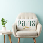 Paris, France Souvenir Lumbar Pillow<br><div class="desc">Celebrate your visit to Paris,  France with this minimalist travel souvenir design. Featuring clean typography and timeless style,  this design makes a perfect keepsake from your travels or a thoughtful gift for adventurers and wanderers who love this destination. Ideal for travelers,  explorers,  and anyone who loves Paris.</div>
