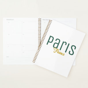 Paris, France Souvenir Planner