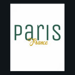 Paris, France Souvenir Poster<br><div class="desc">Celebrate your visit to Paris,  France with this minimalist travel souvenir design. Featuring clean typography and timeless style,  this design makes a perfect keepsake from your travels or a thoughtful gift for adventurers and wanderers who love this destination. Ideal for travelers,  explorers,  and anyone who loves Paris.</div>