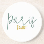 Paris, France Souvenir Sandstone Coaster<br><div class="desc">Celebrate your visit to Paris,  France with this minimalist travel souvenir design. Featuring clean typography and timeless style,  this design makes a perfect keepsake from your travels or a thoughtful gift for adventurers and wanderers who love this destination. Ideal for travelers,  explorers,  and anyone who loves Paris.</div>