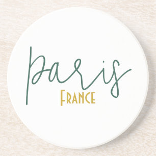 Paris, France Souvenir Sandstone Coaster