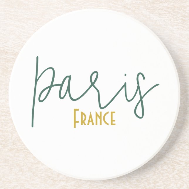 Paris, France Souvenir Sandstone Coaster (Front)
