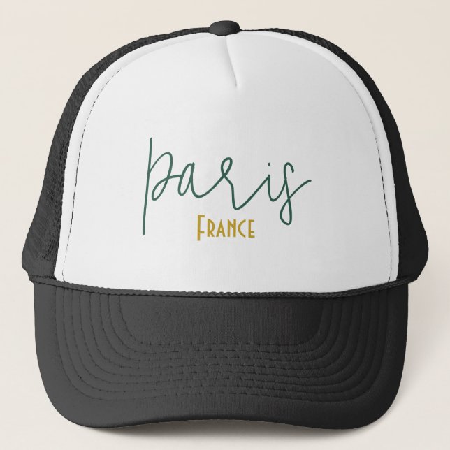 Paris, France Souvenir  Trucker Hat (Front)