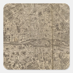 Paris France Square Sticker