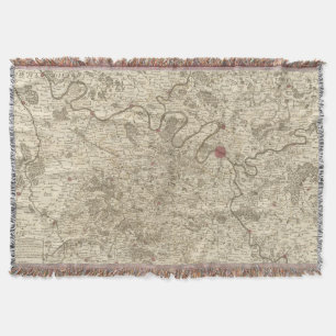 Paris France Throw Blanket