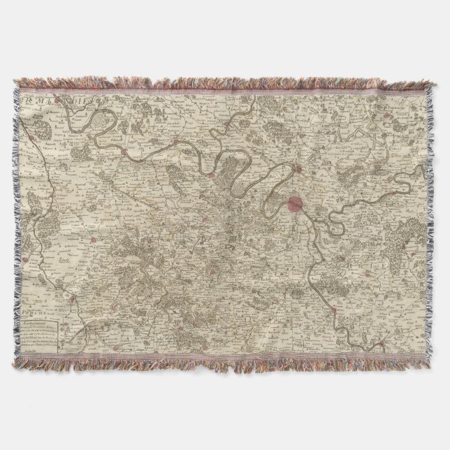 Paris France Throw Blanket (Front)