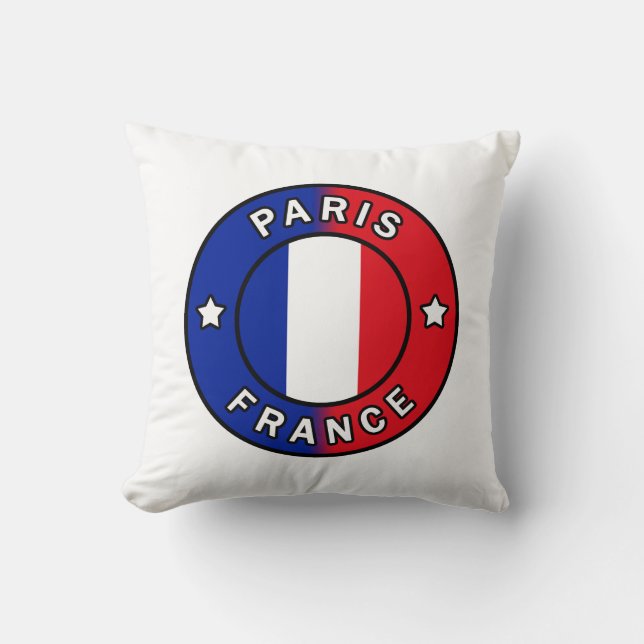 Paris France Throw Pillow (Front)