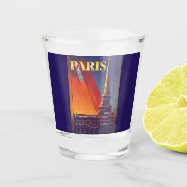 Paris France  Throw Pillow Shot Glass (Front)