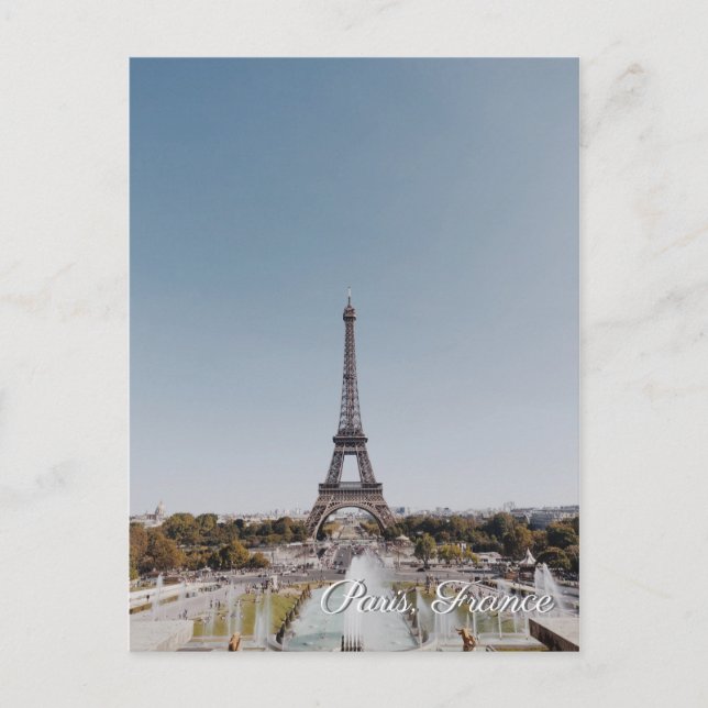Paris France Tour Eiffel carte postale voyage (Devant)