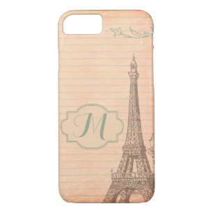Paris France Tour Eiffel Monogram iPhone 7 Coque