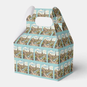 Paris France Travel Art Vintage Favor Box
