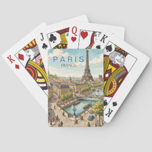 Paris France Travel Art Vintage Playing Cards