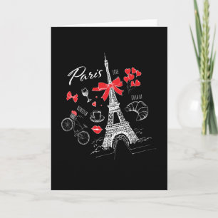 Paris France Travel France Eiffel Tower Card