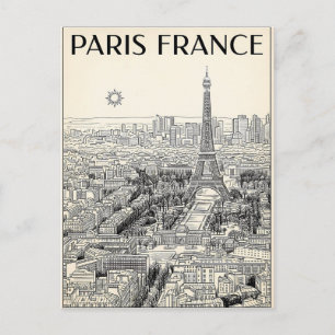 Paris France Travel Postcard