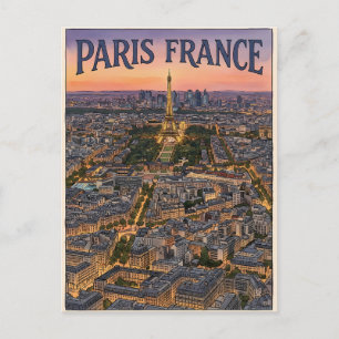 Paris France Travel Postcard