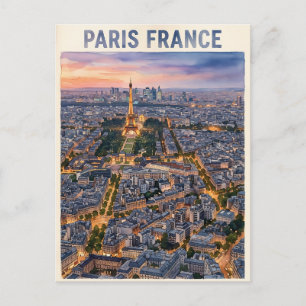 Paris France Travel Postcard