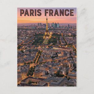 Paris France Travel Postcard