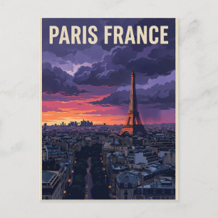 Paris France Travel Postcard