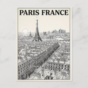 Paris France Travel Postcard