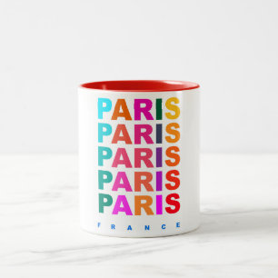 Paris France Two-Tone Coffee Mug