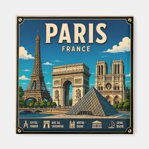 🧲 Paris France Vacation Memory For Travel Lovers Magnet