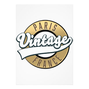 Paris France vintage logo Photo Print