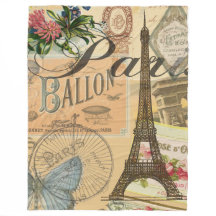 Paris France Vintage Travel Colourful Artwork