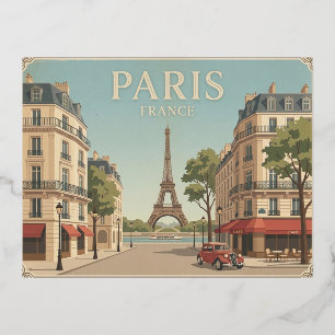 Paris France Vintage Travel Postcard