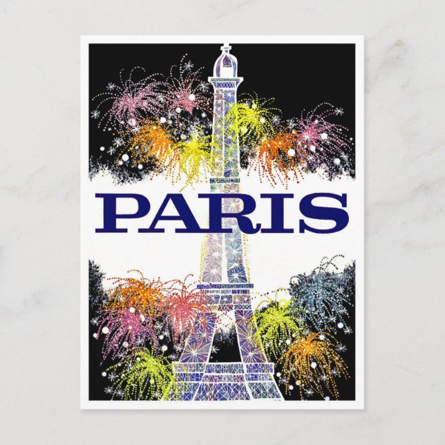 Paris France vintage travel Postcard (Front)