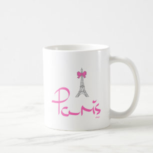 Paris,-France-with-Pink-Bow Coffee Mug